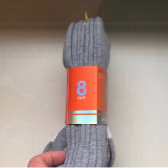 New Socks Aeropostale Package 8 Pairs Mens Gray & White Athletic Low Cut Socks - Picture 10 of 14